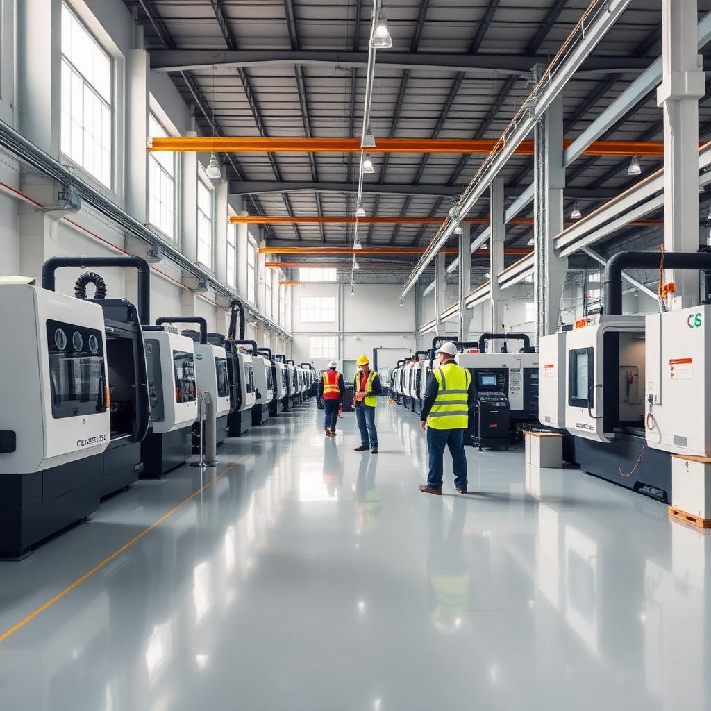 Modern Florida manufacturing facility floor